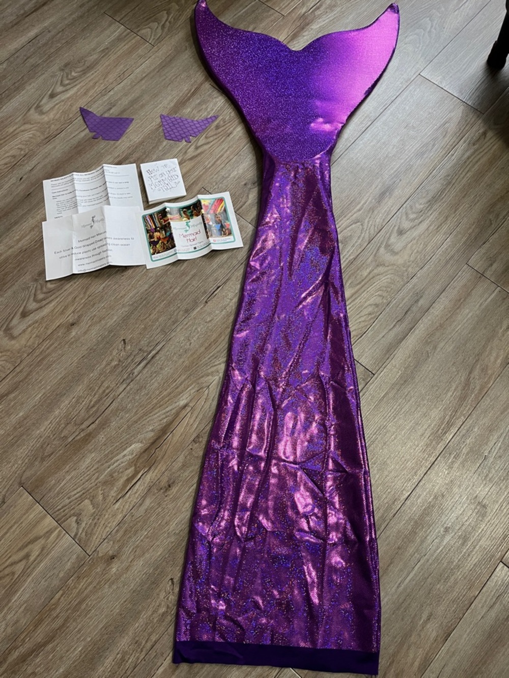 Purple Sparkle Mermaid Tail Swimsuit Cover